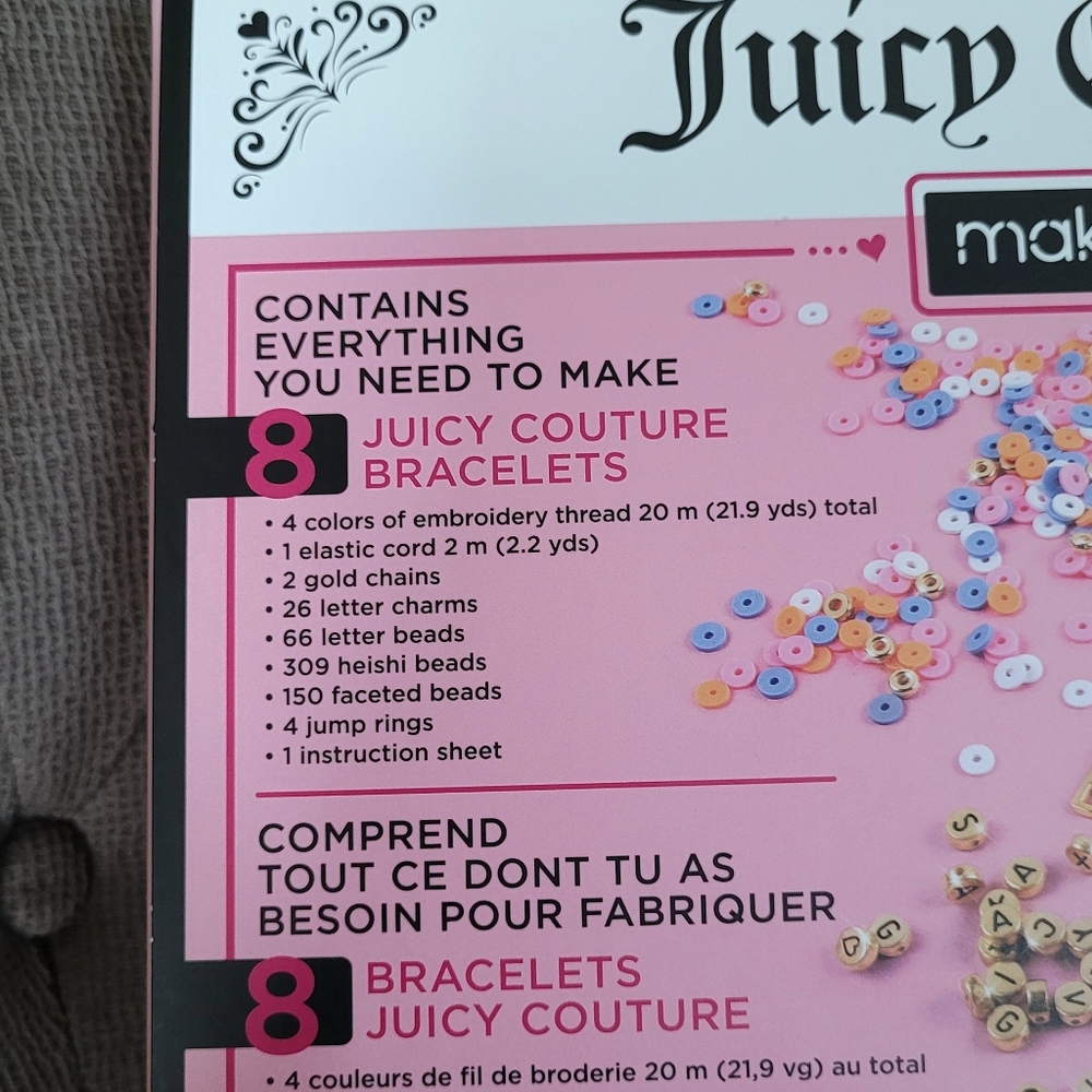 ✨️HP✨️ Juicy🍊 Couture Make It Real Love Letters DIY Bracelet Kit - NIB - Picture 11 of 16